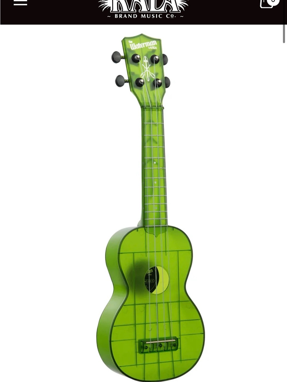 Waterman by Kala Green Ukulele